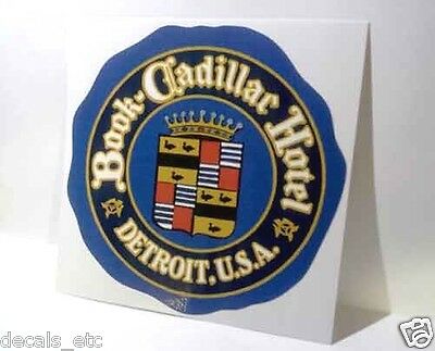 Book Cadillac Hotel Detroit Old Style Travel Decal / Vinyl Sticker,luggage Label
